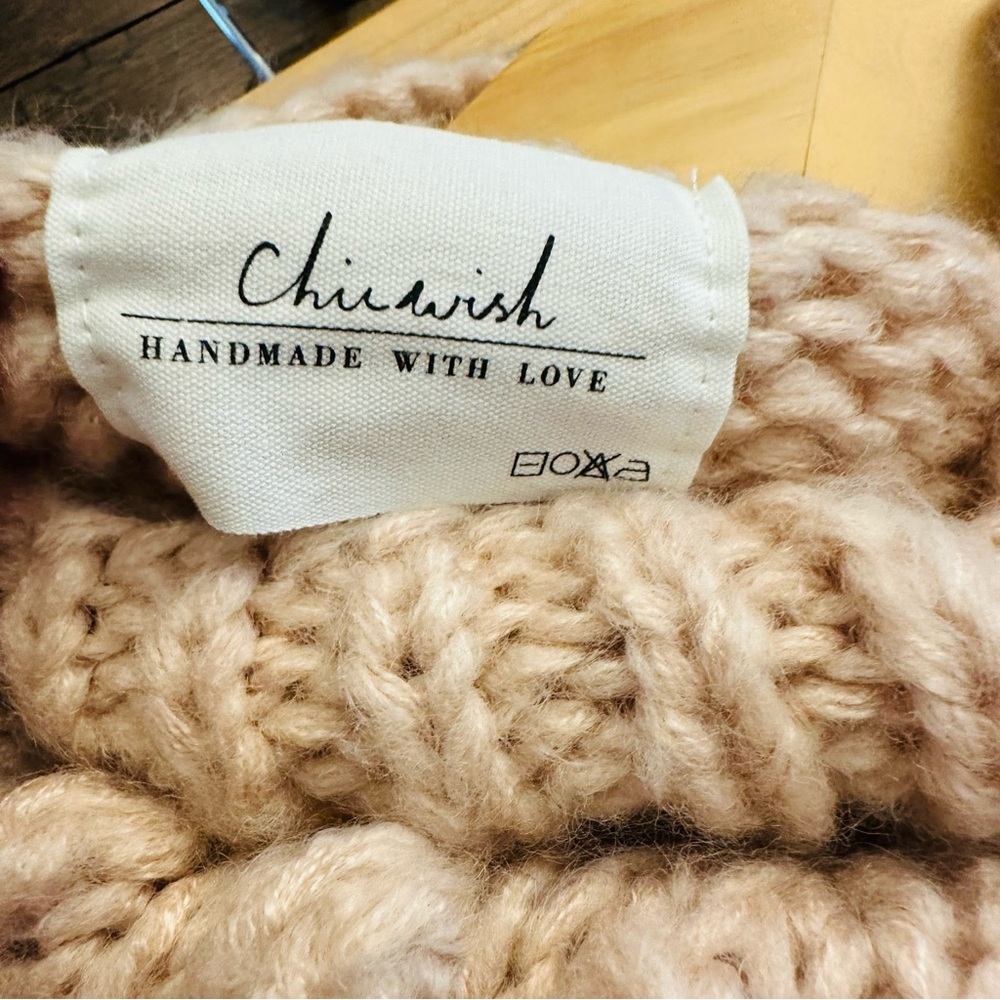 Chicwish AS PEPPY AS YOU ARE POM-POM TURTLENECK SWEATER wool Small - Picture 8 of 9